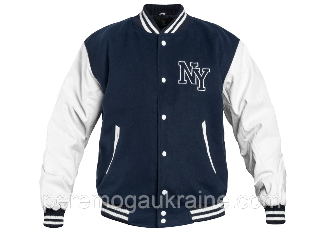 Куртка бомбер Mil-Tec NY Baseball - Синій з білим 10370003 розмір ХS