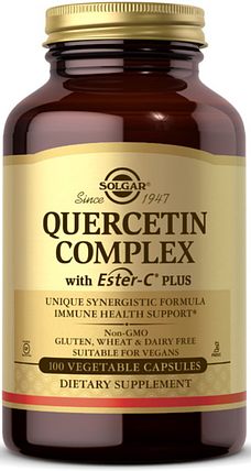 Кверцетин і Вітамін С Solgar Quercetin Complex with Ester-C plus 100 veg caps, фото 1