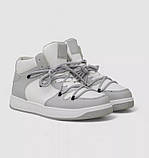 Підліткові кросівки білі сірі 36 37 38 39, фото 3