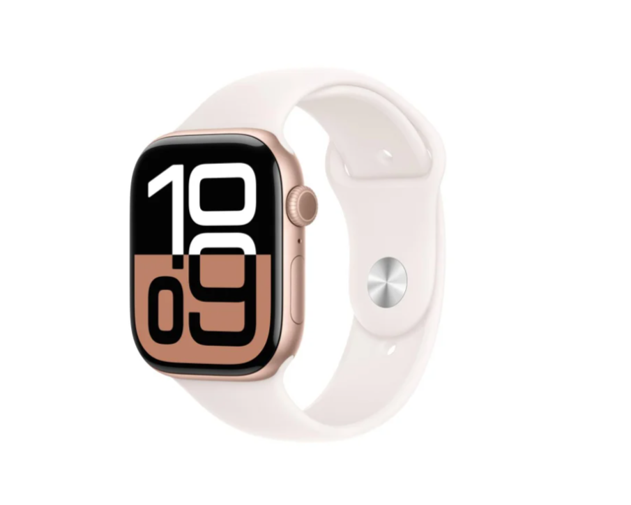 Смарт-годинник Apple Watch Series 10 GPS 46mm Rose Gold Alu. Case w. Light Blush Sport Band - S/M (MWWT3)