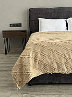 Покривало в скандинавському стилі "Сканія", бежевий колір (Розміри і кольори в асортименті)