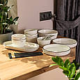 Столовий сервіз набір з 22 предметів керамічний білий Lugi, фото 9