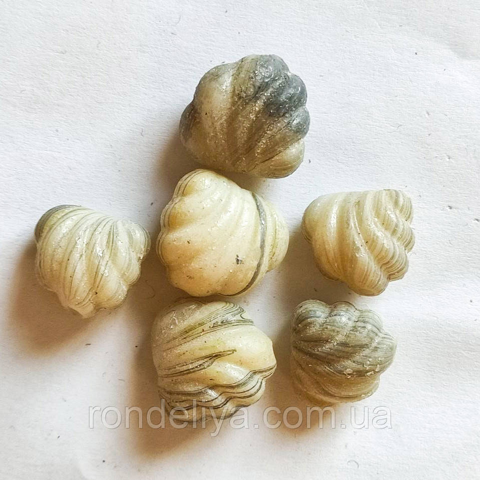 Намистини акріл з візерунком Равлик 50 гр, фото 1