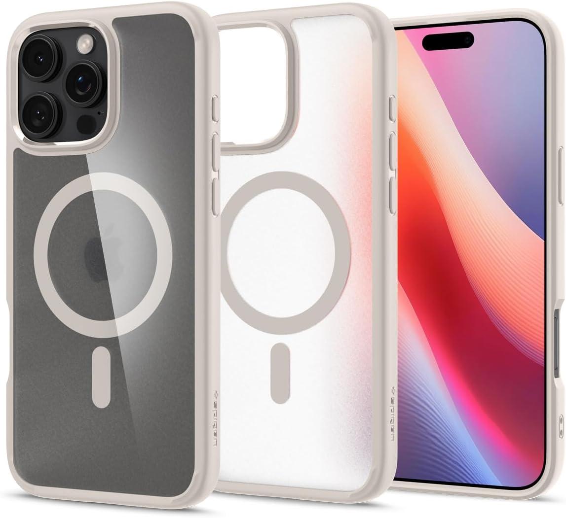 Чохол Spigen для iPhone 16 Pro - Ultra Hybrid MagFit, Frost Natural Titanium (ACS08138)
