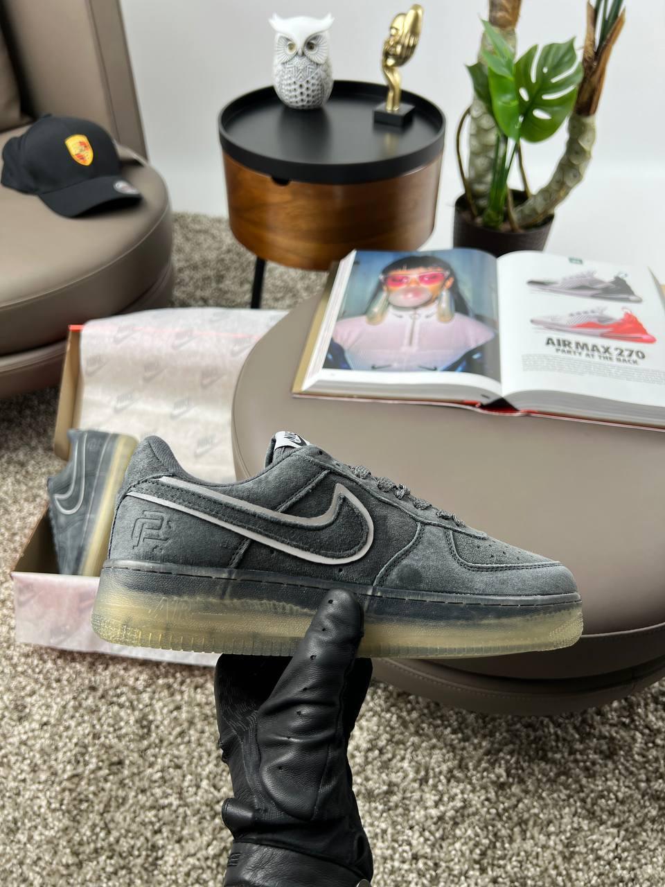 Чоловічі кросівки замшеві Nike Air Force 1 '07 LV8 Grey, кеди чоловічі Найк замша сірі. Чоловіче взуття