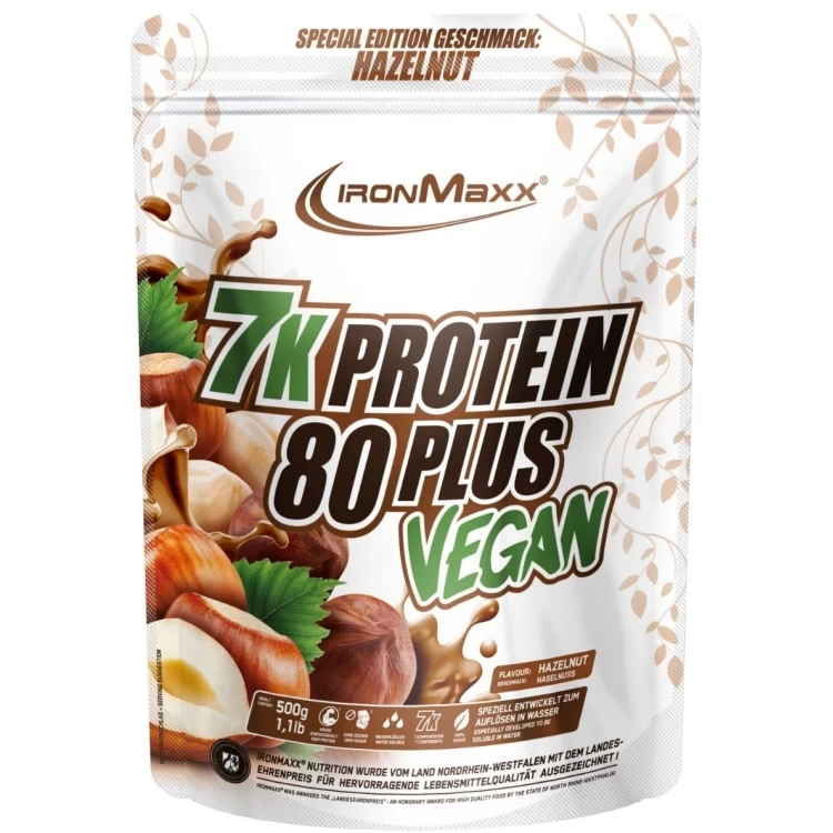 Рослинний протеїн IronMaxx Vegan Protein 7k - 80 Plus 500g Beutel