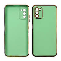 Чохол Glossy Color для Samsung A037 A03S колір 4 бірюзовий