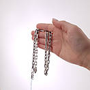 Срібний ланцюжок чоловічий якір. Масивна якірна цепочка срібло 80 грам 60 см, фото 3