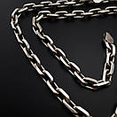 Срібний ланцюжок чоловічий якір. Масивна якірна цепочка срібло 70 грам 55 см, фото 7