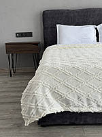 Покривало в скандинавському стилі "Сканія", молочний колір (Розміри і кольори в асортименті)