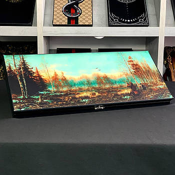 Нарди зі скла індивідуальний дизайн 61×27×5см полювання