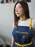 Фартух Muffin Jeans з логотипом до 25 см | Джинсовий фартух, фото 2