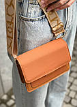 Жіноча класична сумка 6428 крос-боді замшева руда коричнева, фото 8