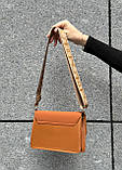 Жіноча класична сумка 6428 крос-боді замшева руда коричнева, фото 9