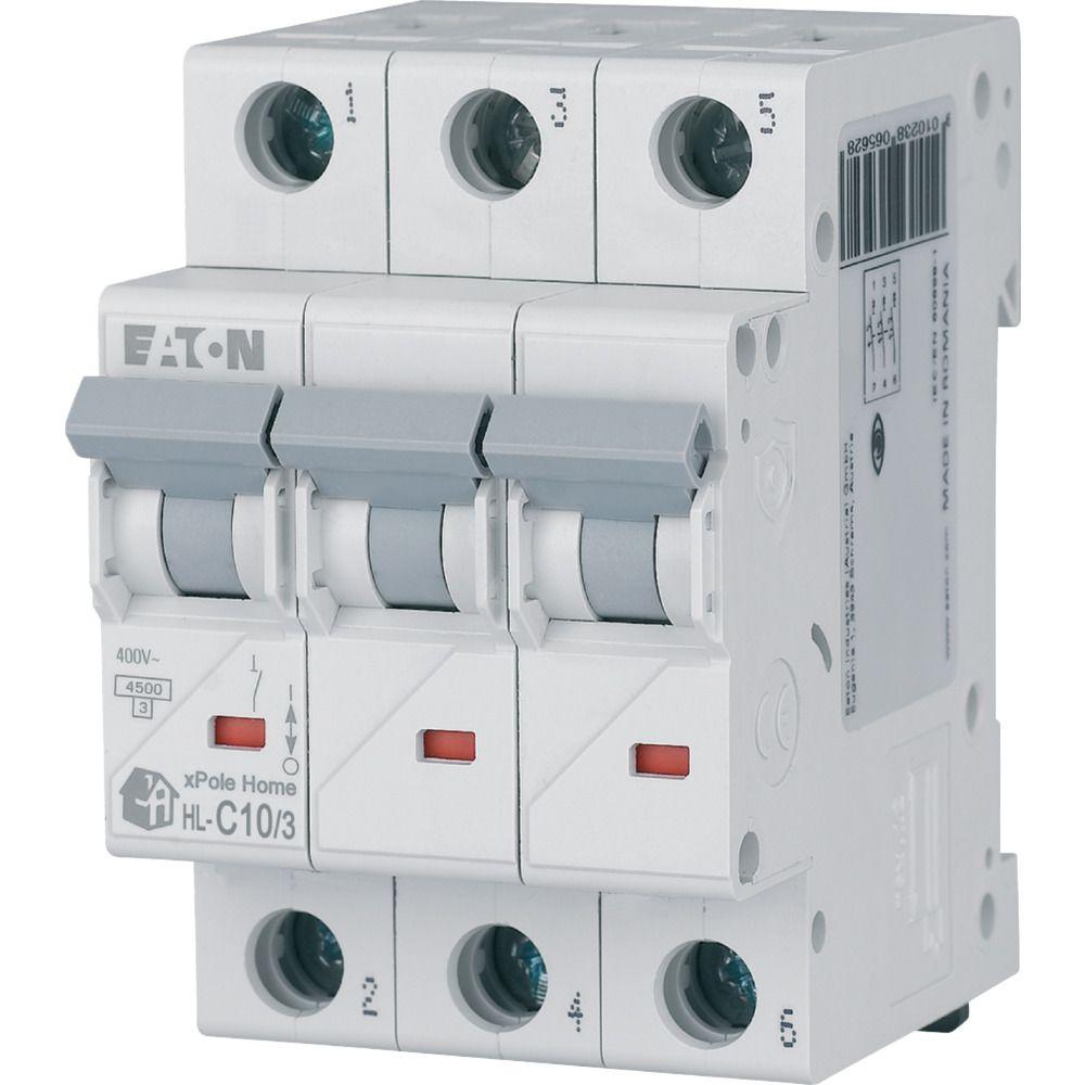 Автоматичний вимикач HL-С10/3р 3 полюси 10А х-ка С xPole Home EATON