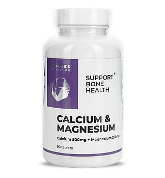 Вітаміни Progress Nutrition Calcium 500 mg & Magnesium 250 mg (90 таб)