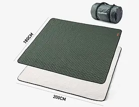 Вологозахисний килимок-ковдра Naturehike NH20FCD11, 180х200 см (Dark Green), фото 3