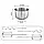 Міксер кухонний стаціонарний 500 Вт металева чаша Sokany CX-6652, 5 швидкостей, фото 3