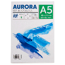 Альбом для акварелі Watercolour, А5, 300г/м2, 12 л, Rough, крупне зерно, Aurora