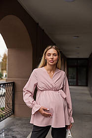 Блуза для вагітних та годуючих Toscana S (42) Lullababe Пудровий