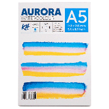 Альбом для акварелі Watercolour, А5, 300г/м2, 12 л, CP, середнє зерно, Aurora