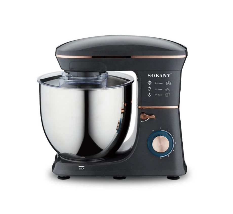 Міксер кухонний планетарний 2000 Вт металева чаша Sokany SK-05001, 6 швидкостей, 3 насадки