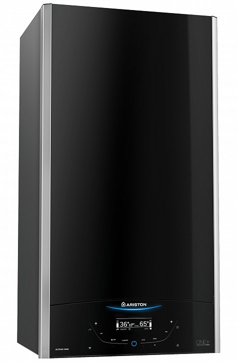 Ariston Котел газовий ALTEAS ONE NET 24, двоконтурний, 24 кВт, Wi-Fi, чорний