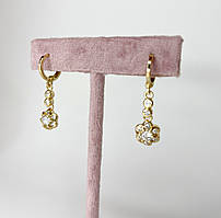 Сережки позолота Xuping Ювелірна біжутерія Сережки-підвіски Золотистий 30 мм S15283