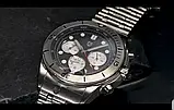 Чоловічий водонепронікний наручний годинник Pagani Design PD-1705-1 Silver-Black Steel, фото 8