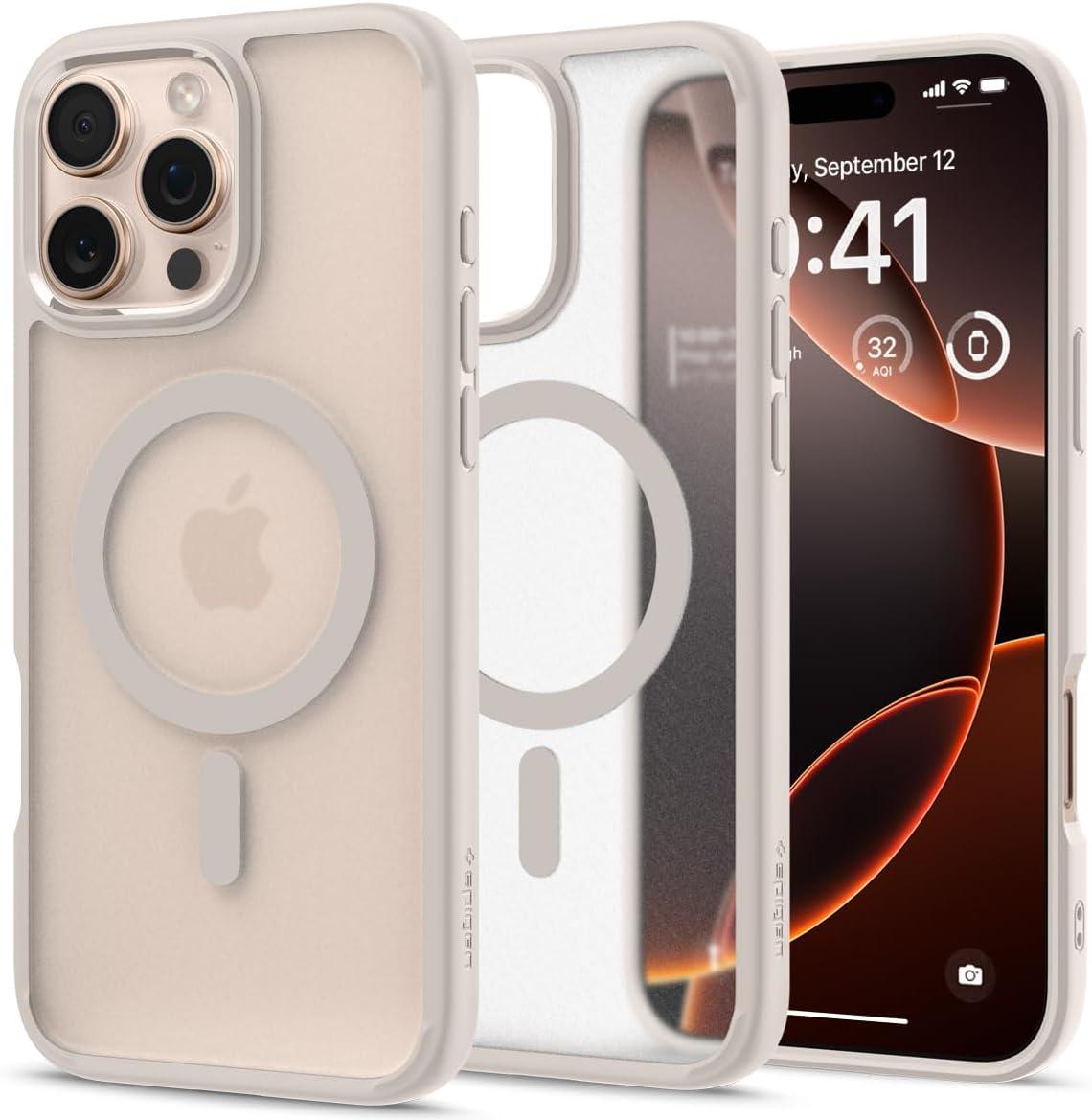Чохол Spigen для iPhone 16 Pro Max - Ultra Hybrid MagFit, Frost Natural Titanium (ACS08382)