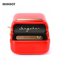 Принтер етикеток стікерів Niimbot B21 Red, термопринтер | + рулон етикеток (230 шт)