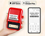 Принтер етикеток стікерів Niimbot B21 Red, термопринтер | + рулон етикеток (230 шт), фото 6