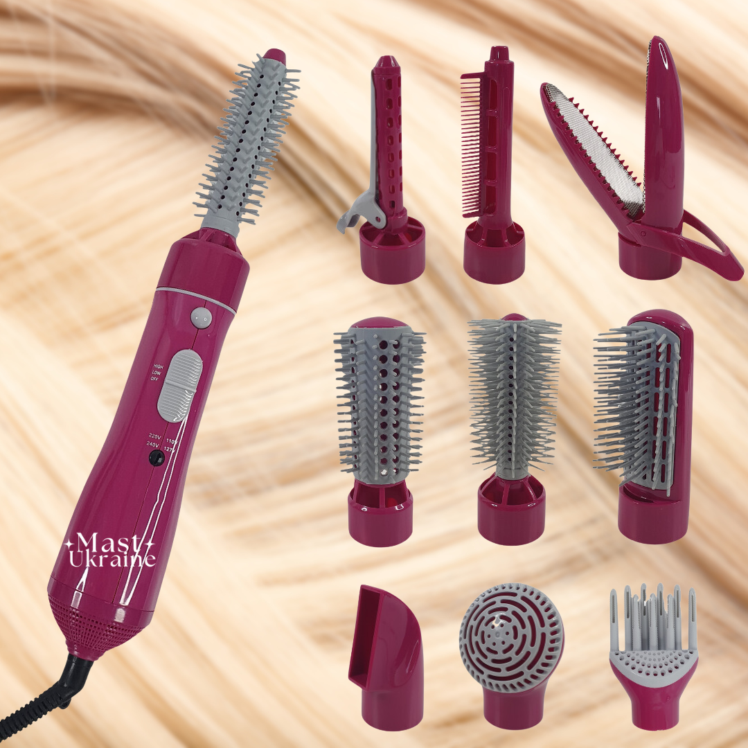Фен-стайлер 10в1 Hair Styler Fullcome з функцією іонізації та швидким нагріванням 87010