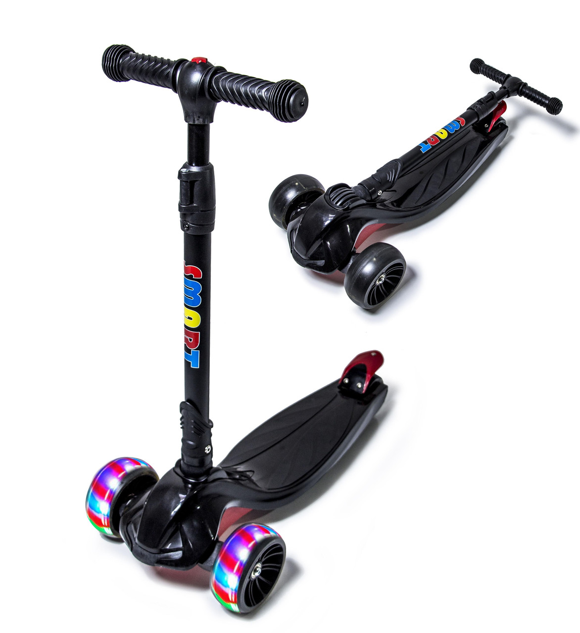 Дитячий самокат SMART Scale Sports. Чорний. Кермо складається