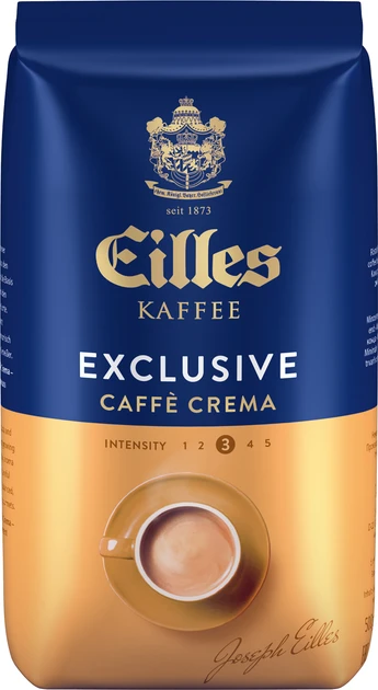 ОРИГІНАЛ! Кава в зернах Eilles exclusive Caffe Crema 500г (Eilles Exclusive Crema) 100% арабіка, Німеччина