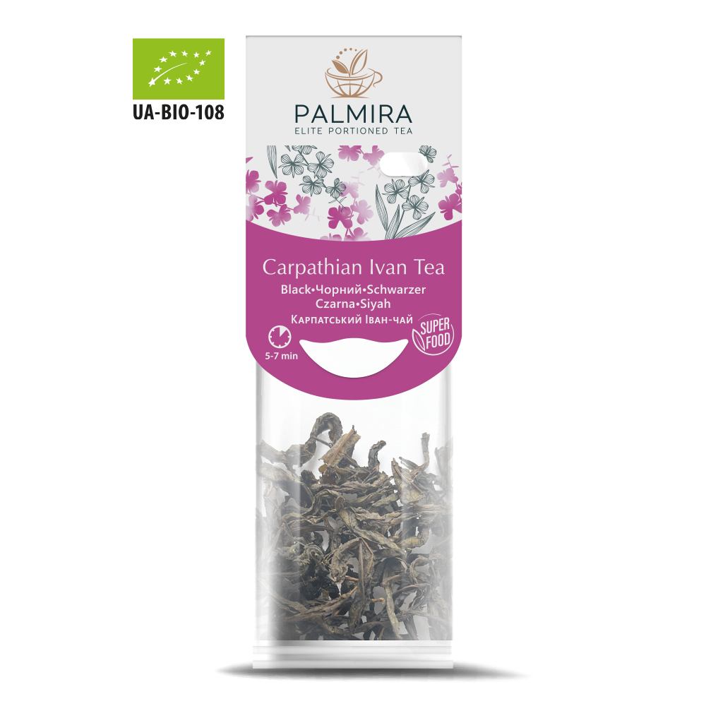 Порційний чорний чай для чашки Palmira Карпатський Іван-чай Carpathian Ivan Tea