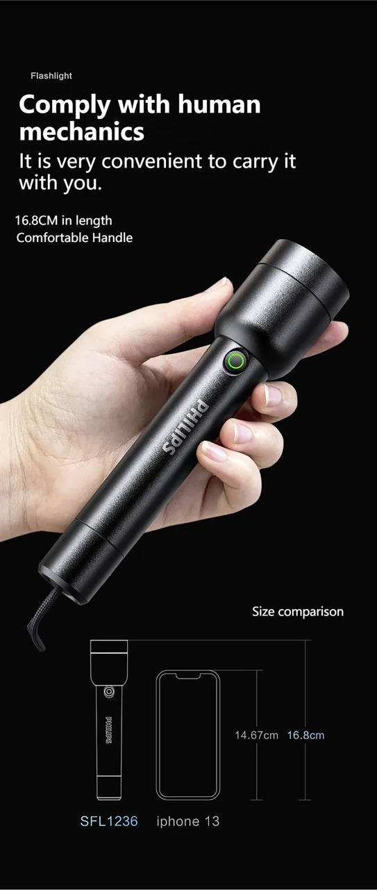 Світлодіодний ліхтарик Philips модель 1236 – потужне освітлення у ваших руках