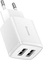 СЗУ Baseus  Compact  Charger 2U 10.5W EU White CCXJ010202