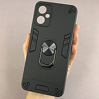 Чохол для Tecno Spark 9 Pro (KH7n) протиударний із підставкою захистом камери на техно спарк 9 про чорний q4l