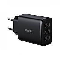 СЗУ Baseus Compact  Charger 3U 17W EU Black CCXJ020101