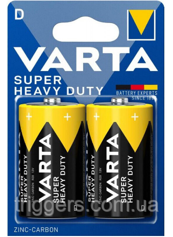 Батарейки VARTA R20 (2020) блістер Super Heavy Duty, фото 1