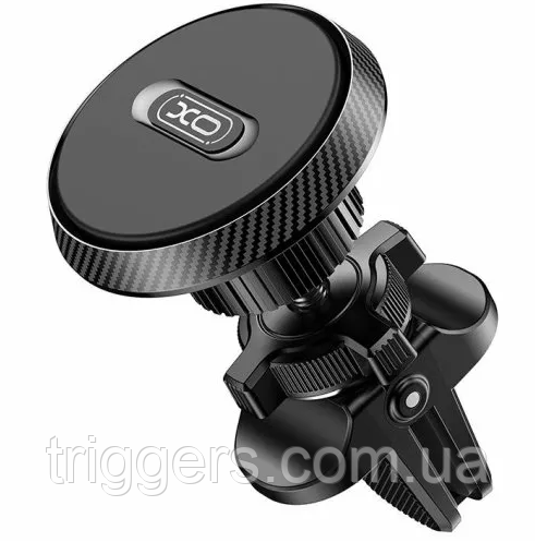 Автотримач XO C122 Round magnetic bracket with air outlet Чорний