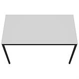 Стіл Турин розбірний (1187х600х750H) чорний графіт/Білий, фото 3