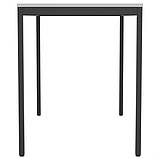 Стіл Турин розбірний (1187х600х750H) чорний графіт/Білий, фото 4