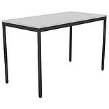 Стіл Турин розбірний (1187х600х750H) чорний графіт/Білий, фото 5