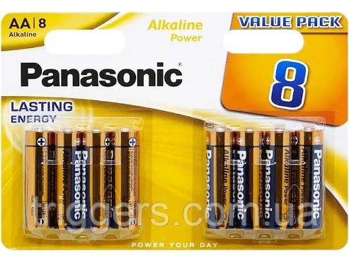 Батарейки Panasonic (8 шт.) Alkaline Power Lasting Energy LR06, фото 1