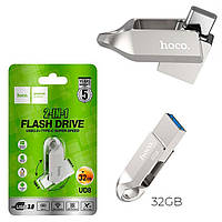 Флеш-накопичувач USB-A/C HOCO UD8 Smart Type-C USB drive 32Gb silver