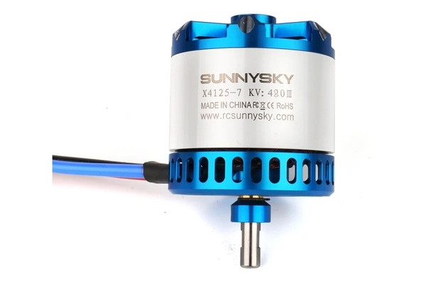 Мотор безколекторний SunnySky для літаків X4125 V3 KV480 2750W 110А 6S - 1 шт.