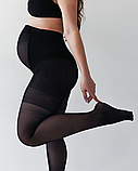 Хороші колготки для вагітних 20 den зі вставкою для животика Розмір 2 Мамин Дім Чорний, фото 3