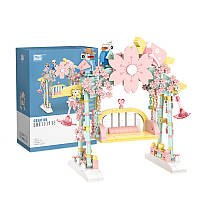 3D конструктор набір будівельних блоків LOZ 1126 квіткові гойдалки 626 деталей пластиковий, фото 2